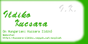 ildiko kucsara business card